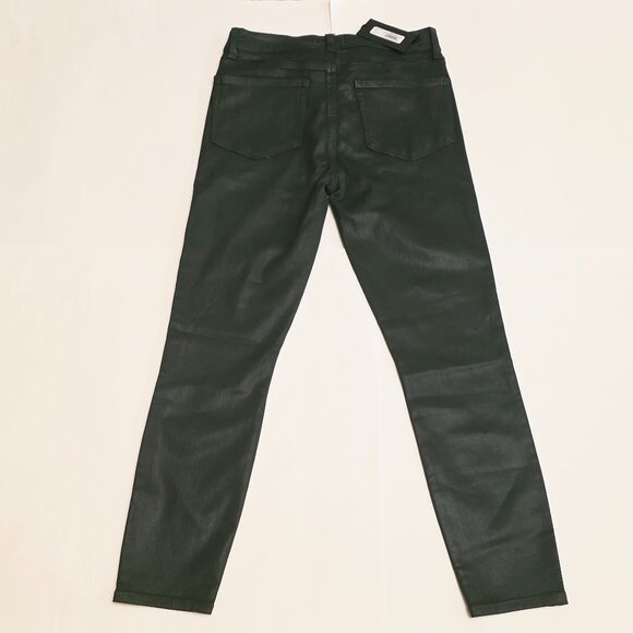 PAIGE Hoxton Skinny Ankle Jean in Deep Emerald Luxe Coating - Picture 5 of 16